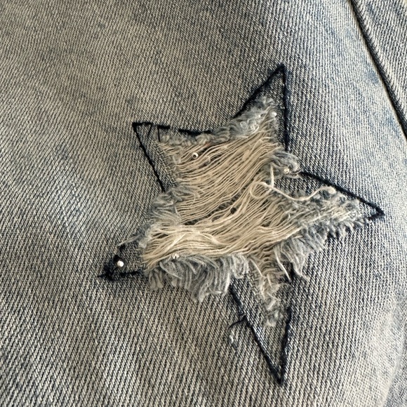 Doris Revolve Denim Boyfriend Star Stitching Jeans - Picture 6 of 16